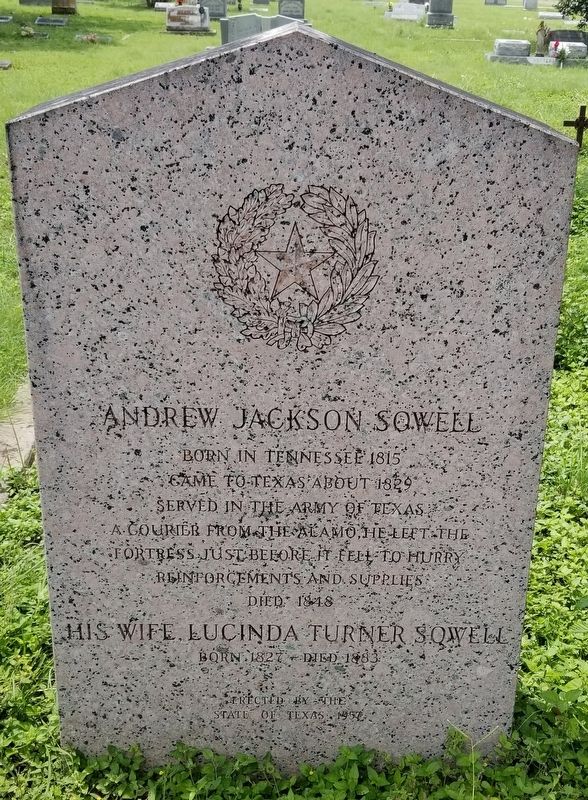 Andrew Jackson Sowell Marker image. Click for full size.