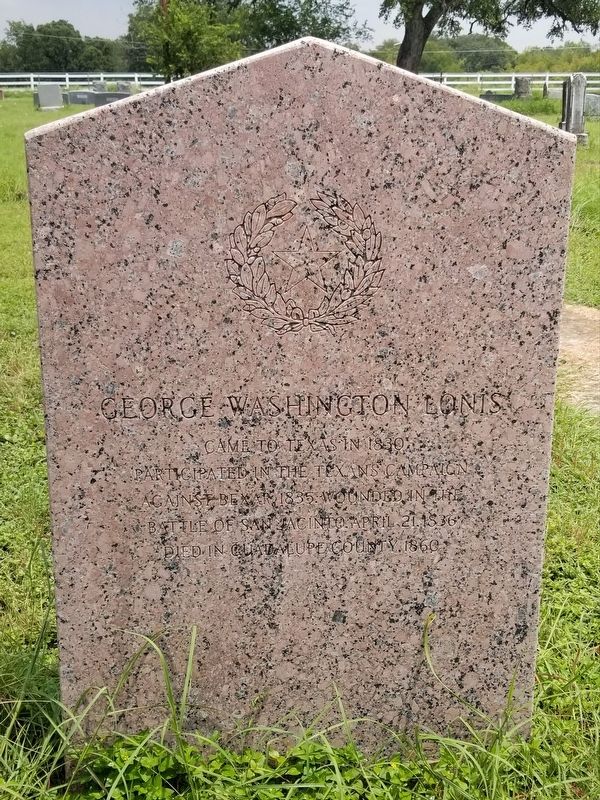George Washington Lonis Marker image. Click for full size.