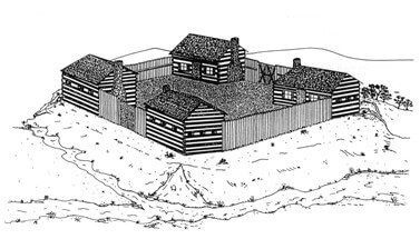 Sketch of Kenney Fort (based on written accounts). Click for full size. Sketch of Kenney Fort (based on written accounts) image. Click for full size.