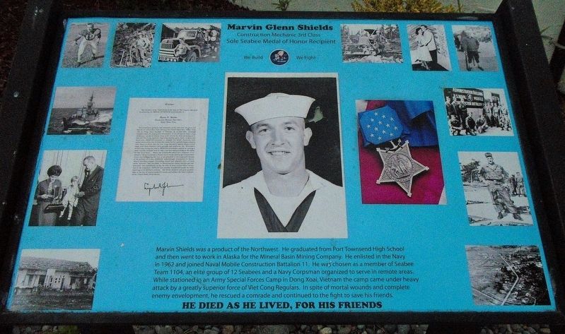 Marvin Glenn Shields Marker. Click for more information. Marvin Glenn Shields Marker image. Click for more information.