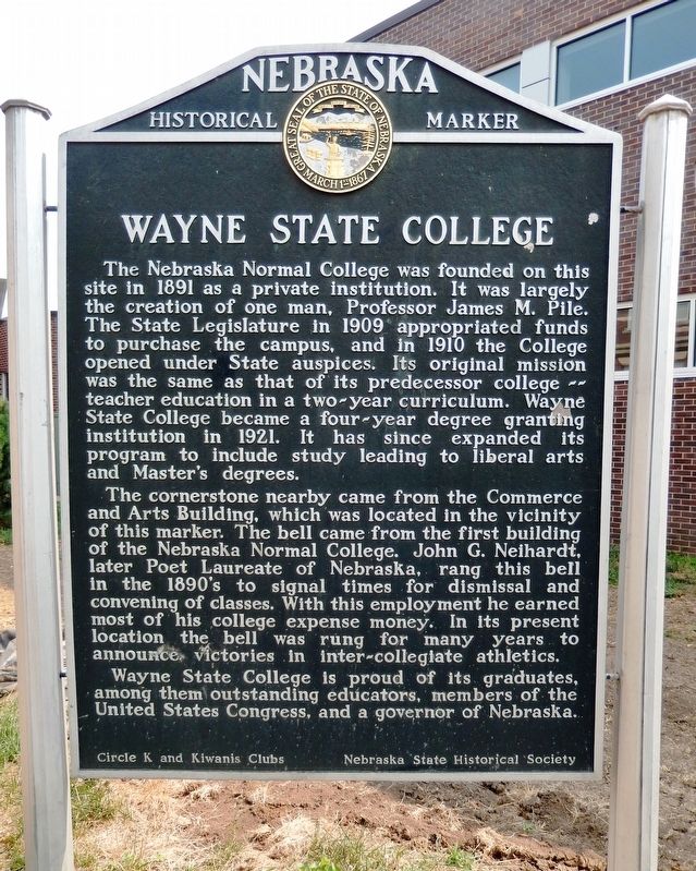 Wayne State College Marker image. Click for full size.