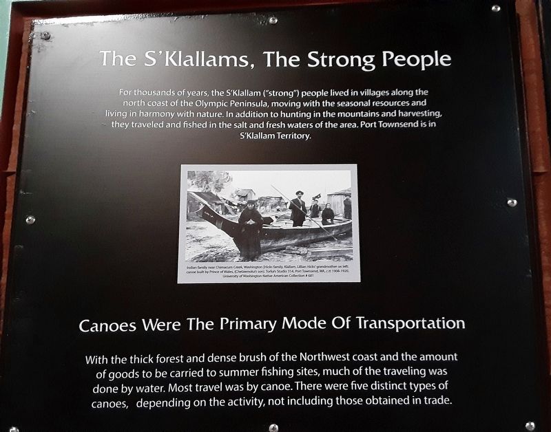The S'Klallams, The Strong People Marker image. Click for full size.