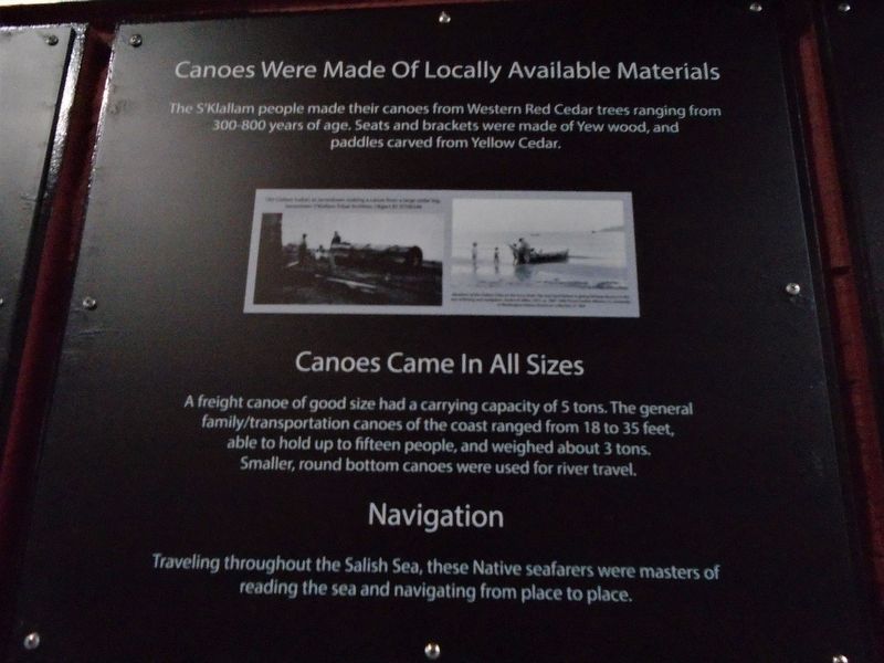 Canoes Were Made Of Locally Available Materials Marker image. Click for full size.