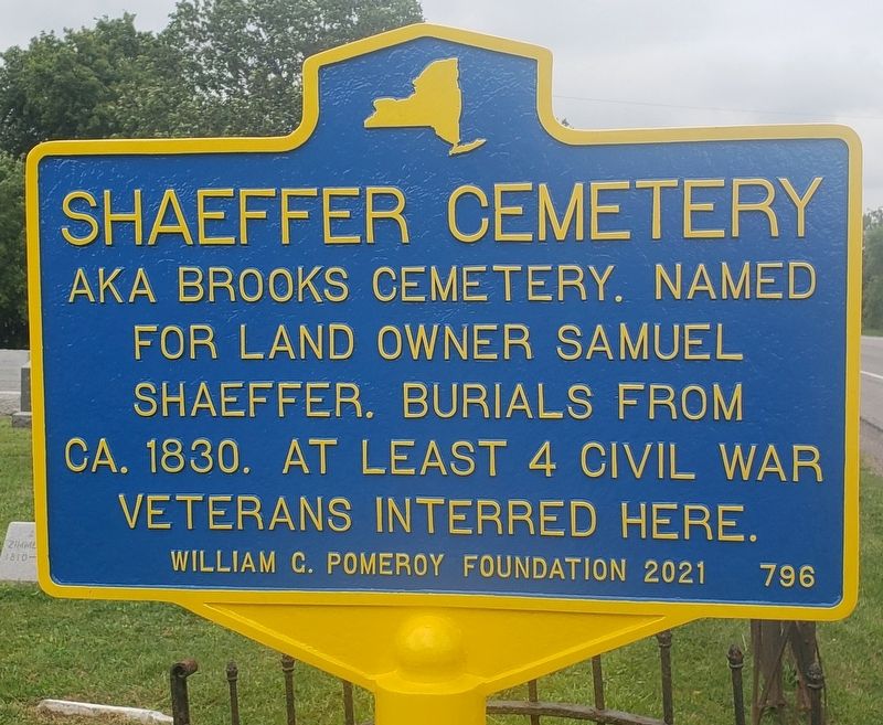 Shaeffer Cemetery Marker. Click for full size. Shaeffer Cemetery Marker image. Click for full size.
