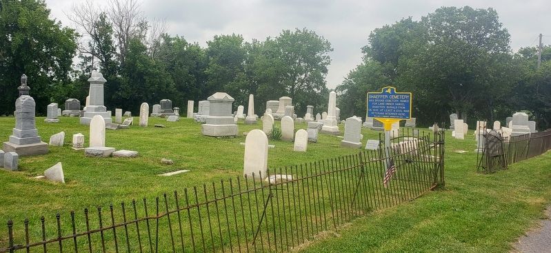 Shaeffer Cemetery Marker. Click for full size. Shaeffer Cemetery Marker image. Click for full size.