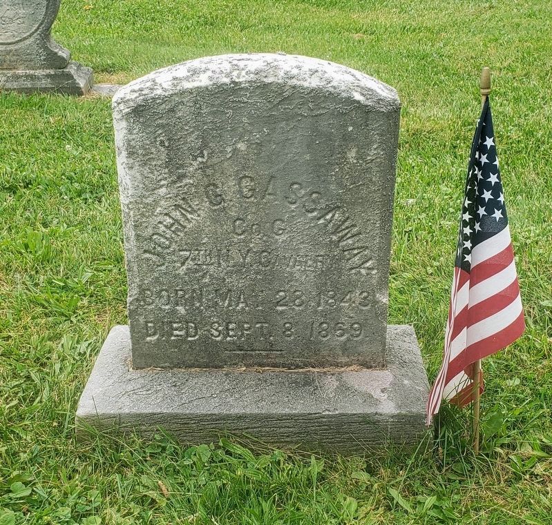 Grave of Civil War Veteran John Gassaway. Click for full size. Grave of Civil War Veteran John Gassaway image. Click for full size.