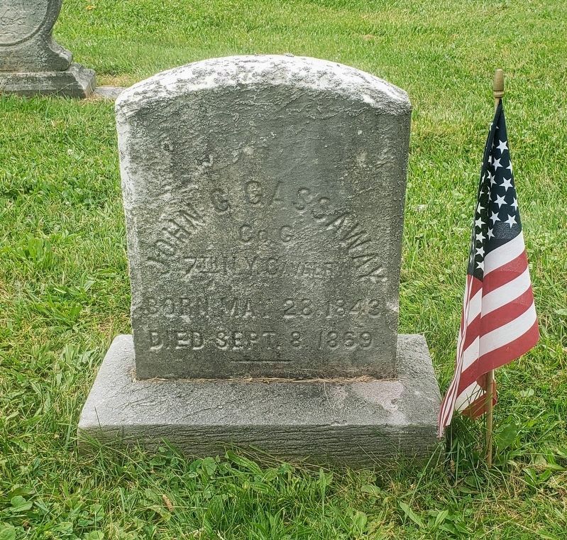 Grave of Civil War Veteran John Gassaway image. Click for full size.