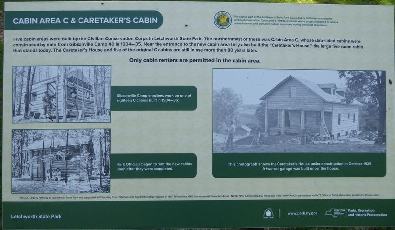 Cabin Area C & Caretaker's Cabin Marker image. Click for full size.