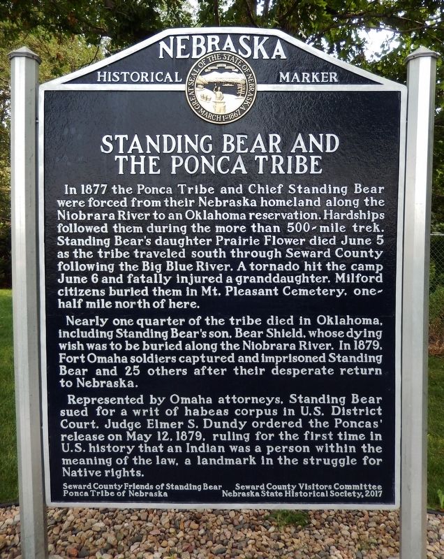 Standing Bear and the Ponca Tribe Marker image. Click for full size.