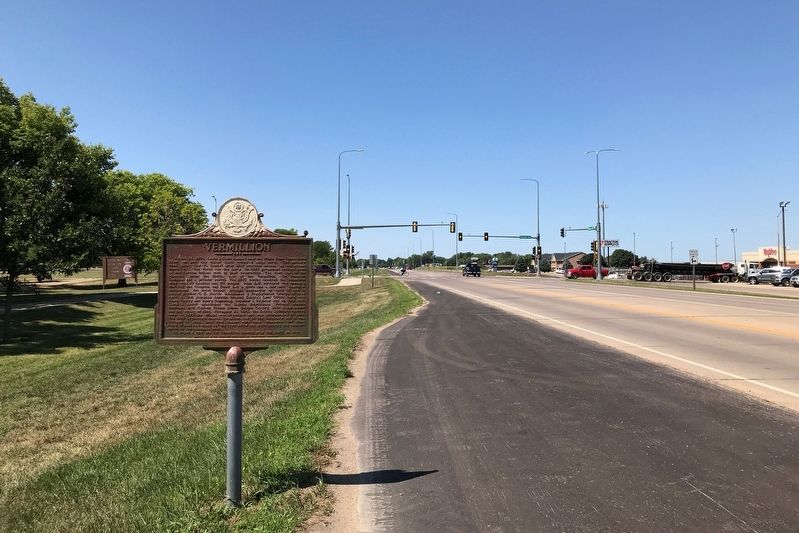 Vermillion / Historic Highway Marker, from the east image. Click for full size.