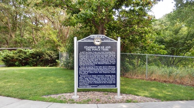Standing Bear and the Ponca Tribe Marker image. Click for full size.