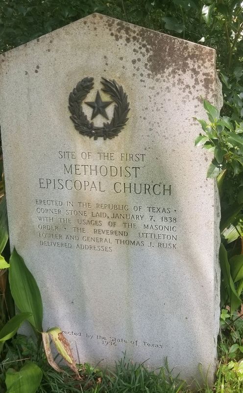Site of the First Methodist Episcopal Church Marker image. Click for full size.