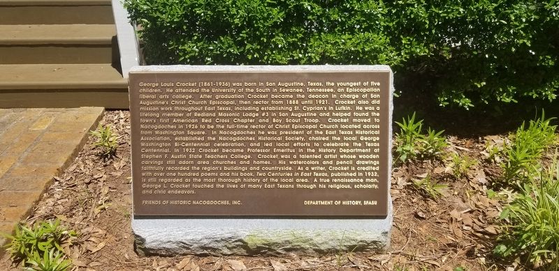 George Louis Crockett Marker image. Click for full size.