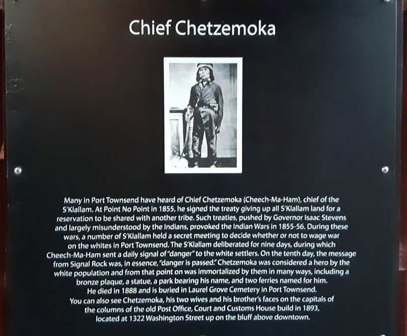 Chief Chetzemoka Marker image. Click for full size.