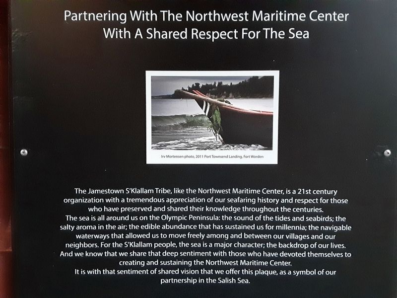 Partnering With The Northwest Maritime Center With A Shared Respect For The Sea Marker. Click for full size. Partnering With The Northwest Maritime Center With A Shared Respect For The Sea Marker image. Click for full size.