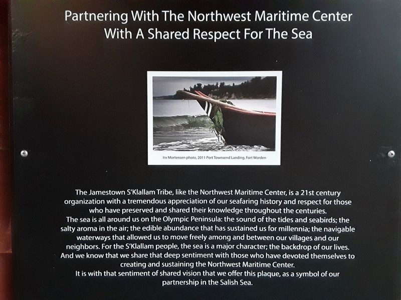 Partnering With The Northwest Maritime Center With A Shared Respect For The Sea Marker image. Click for full size.