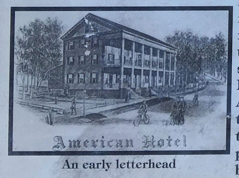 The American Hotel Marker Detail. Click for full size. The American Hotel Marker Detail image. Click for full size.