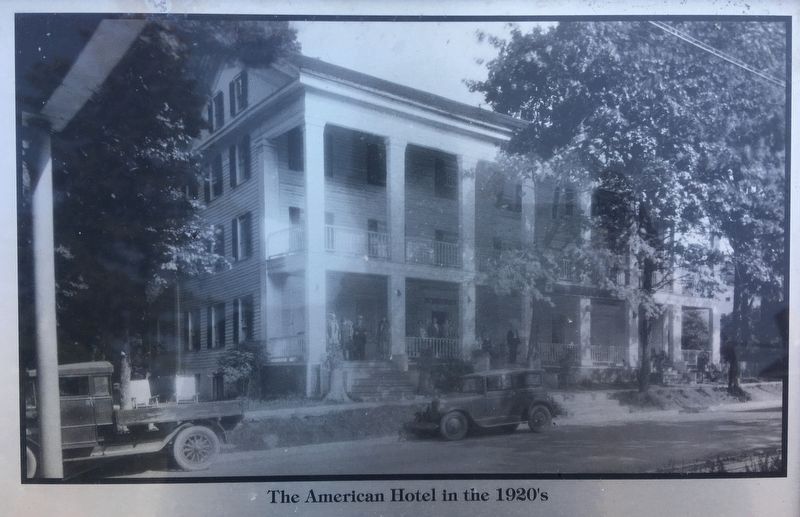 The American Hotel Marker Detail. Click for full size. The American Hotel Marker Detail image. Click for full size.