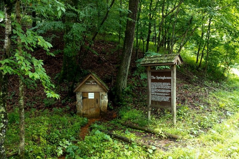 Old Sulphur Spring Springhouse and Marker image. Click for full size.