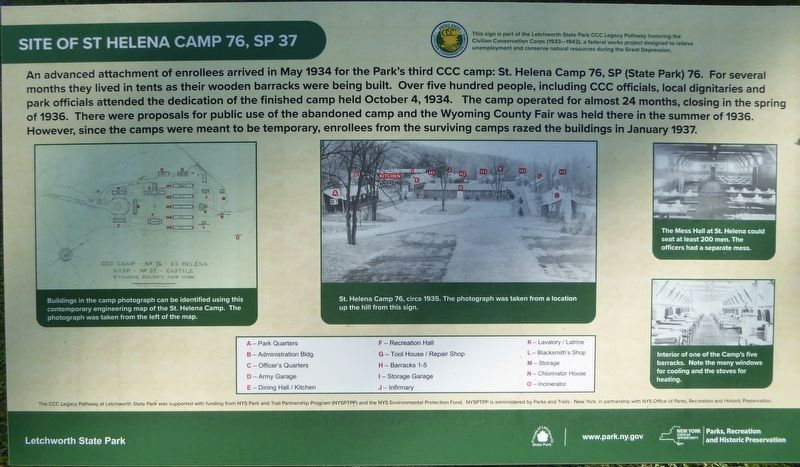 Site of St Helena Camp 76, SP 37 Marker image. Click for full size.