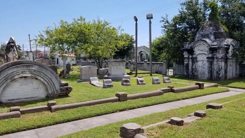 The general area of the Samuel May Williams Marker in the cemetery image. Click for full size.