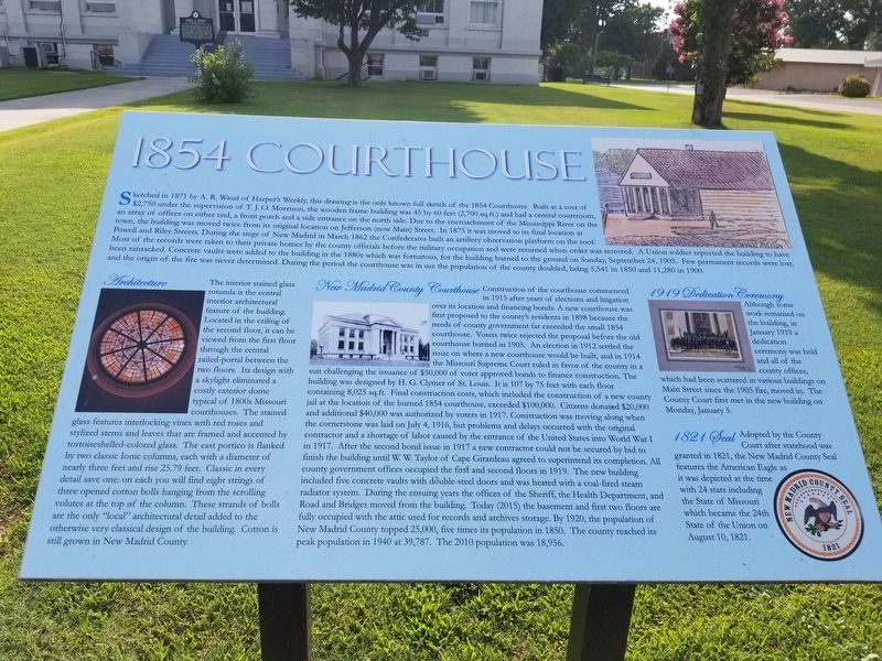 1854 Courthouse Marker image. Click for full size.