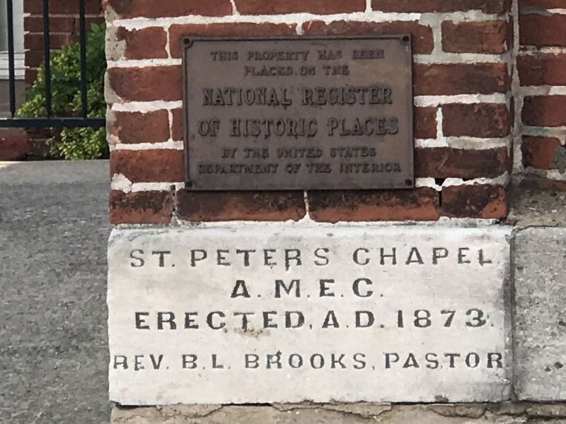 St. Peter African Methodist Church Marker image. Click for full size.