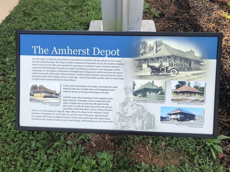 The Amherst Depot Marker image. Click for full size.