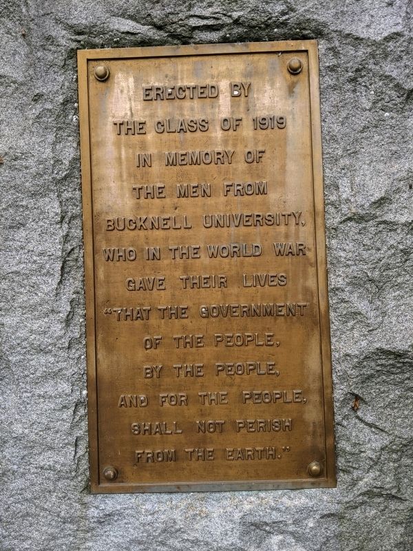 Bucknell University World War I Memorial image. Click for full size.