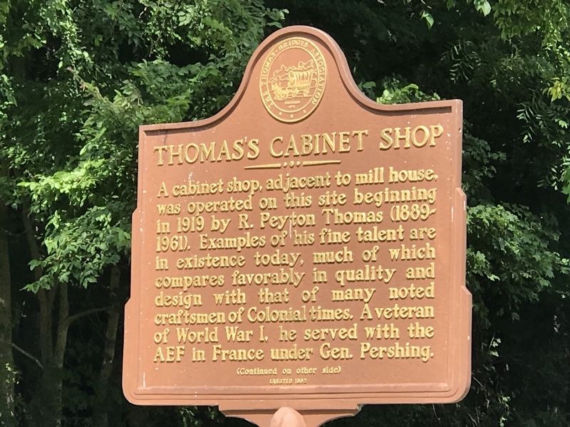 Thomas's Cabinet Shop Marker side image. Click for full size.