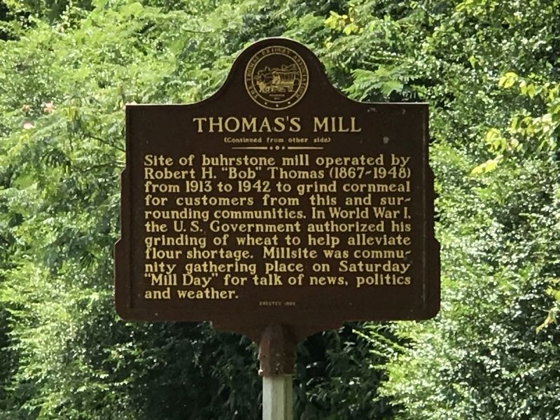 Thomas's Mill Marker side image. Click for full size.