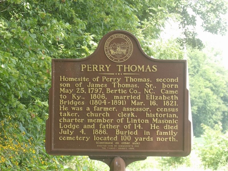 Perry Thomas Marker (side A). Click for full size. Perry Thomas Marker (side A) image. Click for full size.