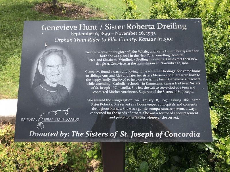 Genevieve Hunt / Sister Roberta Dreiling Marker image. Click for full size.