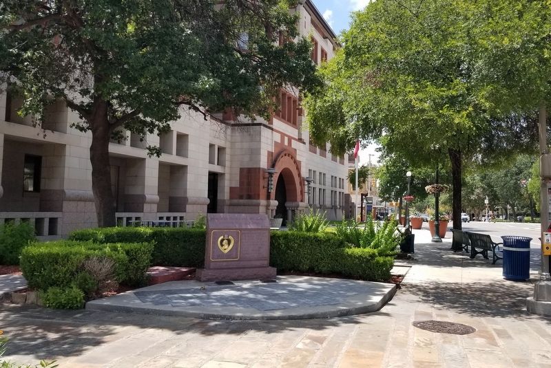 The view of the Purple Heart Memorial from the street. Click for full size. The view of the Purple Heart Memorial from the street image. Click for full size.