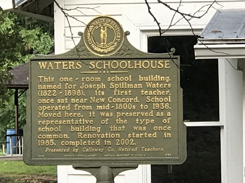 Waters Schoolhouse Marker. Click for full size. Waters Schoolhouse Marker image. Click for full size.