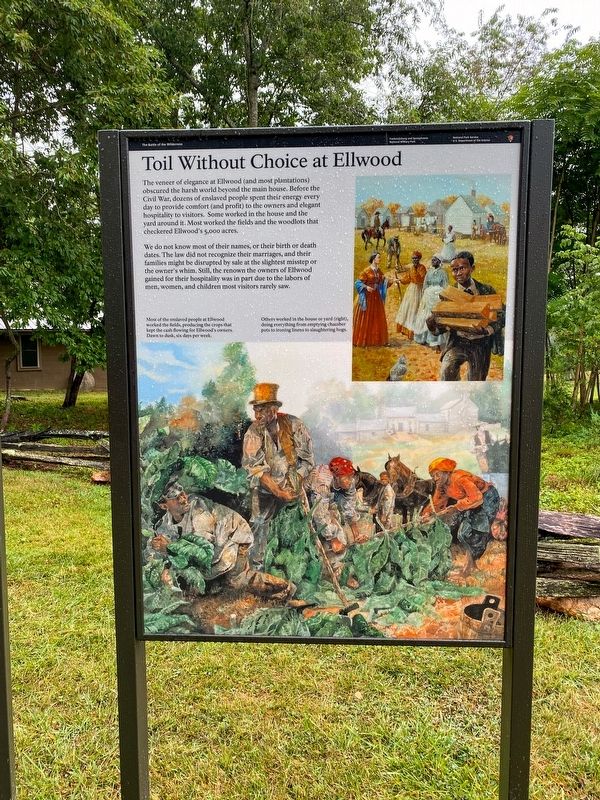 Toil Without Choice at Ellwood Marker image. Click for full size.