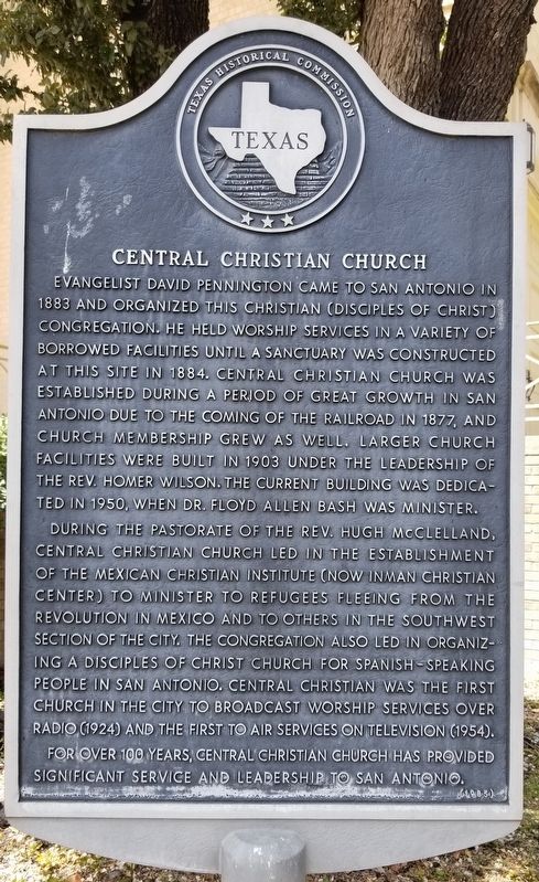 Central Christian Church Marker. Click for full size. Central Christian Church Marker image. Click for full size.