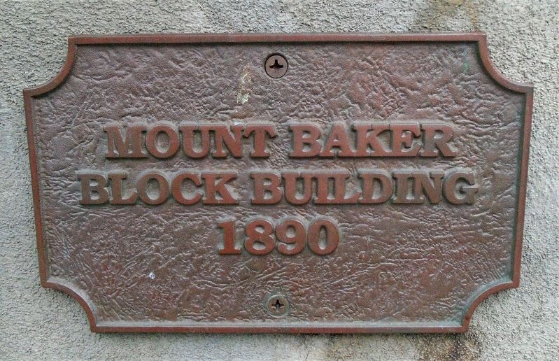 Mount Baker Block Marker. Click for full size. Mount Baker Block Marker image. Click for full size.