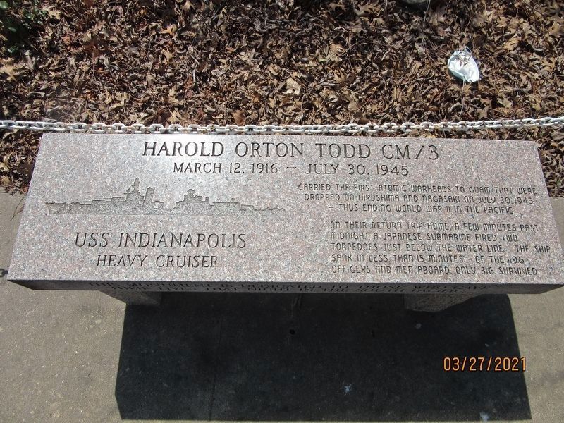 Pontotoc County War Memorial USS Indianapolis Heavy Cruiser image. Click for full size.