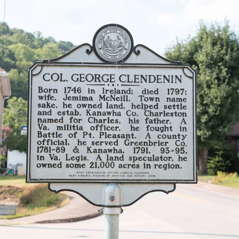 Col. George Clendenin side of marker image. Click for full size.