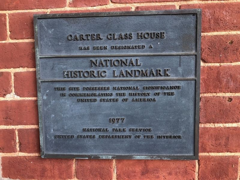 Carter Glass House Marker image. Click for full size.