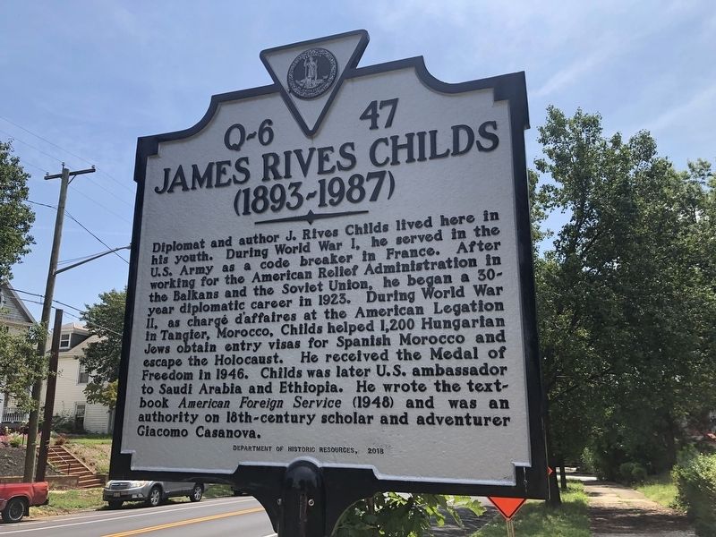 James Rives Childs Marker. Click for full size. James Rives Childs Marker image. Click for full size.