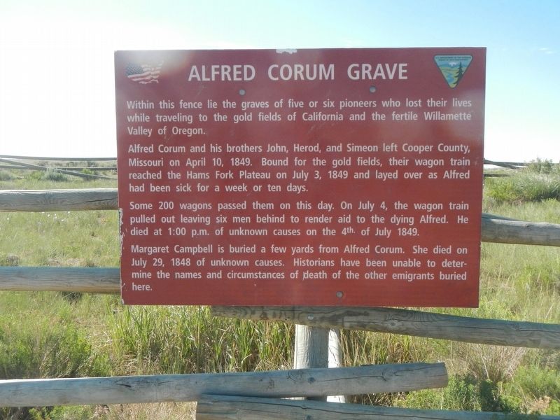 Alfred Corum Grave Marker. Click for full size. Alfred Corum Grave Marker image. Click for full size.