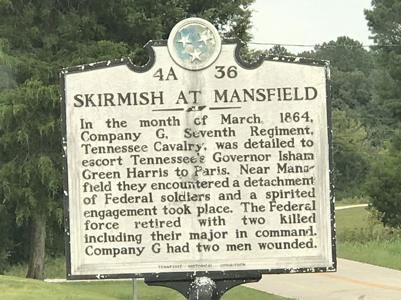 Skirmish at Mansfield Marker. Click for full size. Skirmish at Mansfield Marker image. Click for full size.