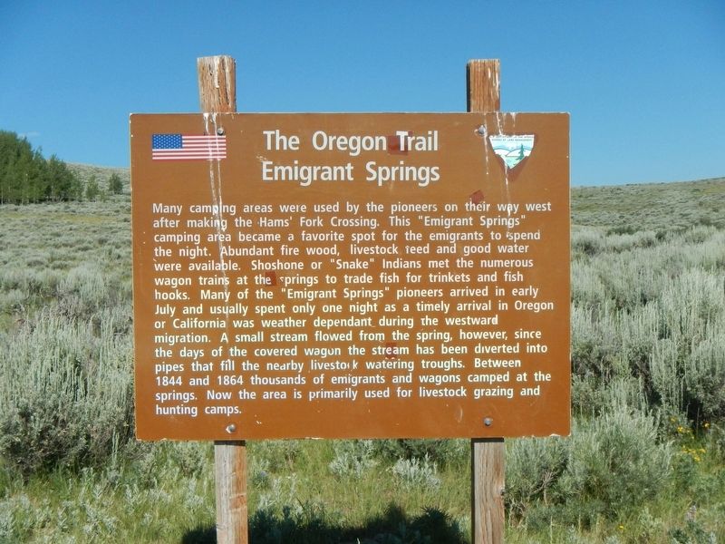 Emigrant Springs Marker image. Click for full size.