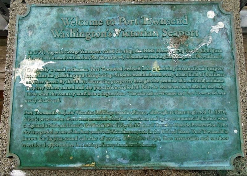 Welcome to Port Townsend: Washington's Victorian Seaport Marker image. Click for full size.