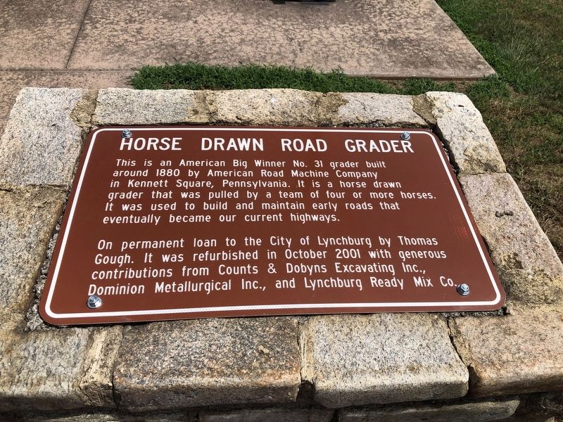 Horse Drawn Road Grader Marker image. Click for full size.