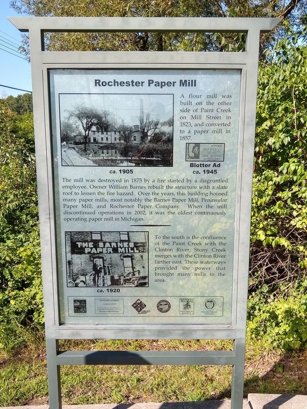 Rochester Paper Mill Marker image. Click for full size.
