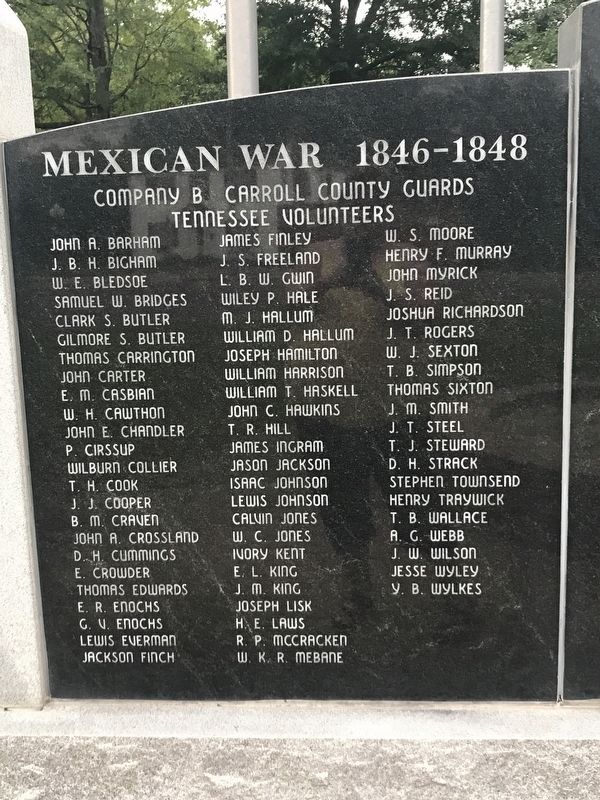 Carroll County War Memorial — Mexican War image. Click for full size.