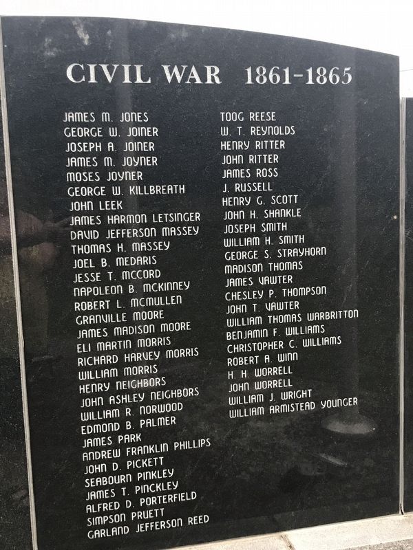 Carroll County War Memorial — Civil War image. Click for full size.